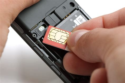 Insert the SIM card .